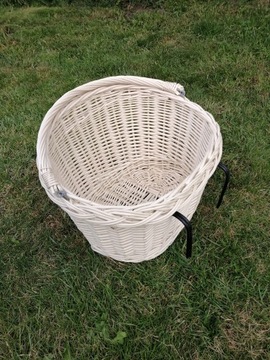 ПЛЕТЕНАЯ КОРЗИНА ДЛЯ ВЕЛОСИПЕДА, БЕЛЫЙ ЭКРЮ