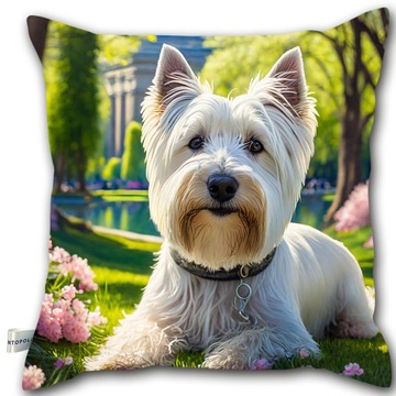 Poduszka dekoracyjna 40x40 / Poduszka z psem / West Highland white terrier
