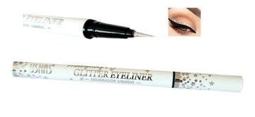 USHAS Eyeliner Metaliczny GLITTER SREBRNY w pisaku