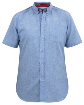 DUKE D555 DUŻE ROZMIARY KOSZULA LNIANA CASUAL BAWEŁNA LEN 7XL 180cm