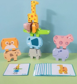 ДЕРЕВЯННЫЕ БЛОКИ ЖИВОТНЫЕ ОБРАЗОВАТЕЛЬНАЯ ЗАГАДКА МОНТЕССОРИ