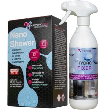 Nano warstwa do kabin prysznicowych + czyszczenie