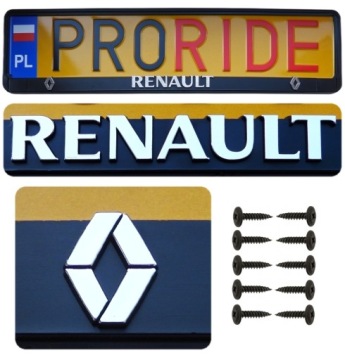 2x 3D RAMKA TABLICY RENAULT