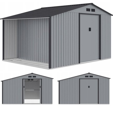 Domek narzędziowy MADISON 342x255cm Light Grey - Hardmaister
