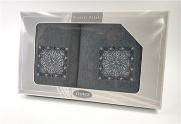 Komplet 2 ręczników Gift 50 70 Greno c.popiel w4
