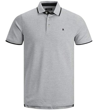 Jack&Jones Polo Paulos 12136668 Szary Slim Fit