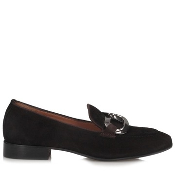 Czarne mokasyny damskie Toscanio BE 1016-1 37