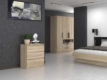 ШКАФ MALWA M3 С 3 ЯЩИКАМИ, ДУБ СОНОМА