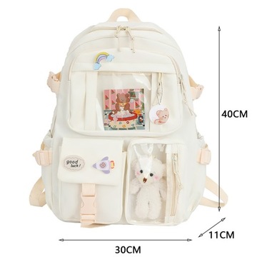 Plecak Kawaii Aesthetic Women School Bag for Teen