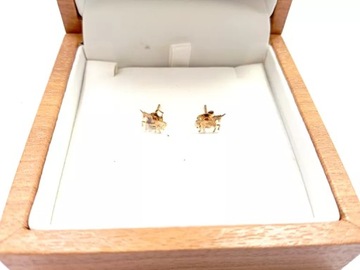 СЕРЕБРЯНЫЕ СЕРЬГИ «ЕДИНОРОГ», ПОЗОЛОЧЕННЫЕ P925 0,61Г