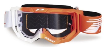 Gogle PROGRIP PG3300-242 TR VISION - Białe / Pomarańczowe