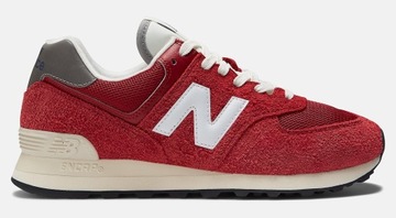 Buty NEW BALANCE U574HR2 czerwone skórzane sneakersy