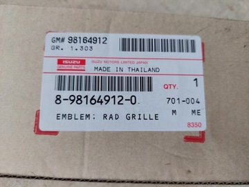 ZNAK - LOGO PŘEDNÍ ISUZU D-MAX II 2017