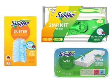 SWIFFER MOP+6/MIOTEŁKA+ŚCIERECZKI 8/SUCHE 10/MOKRE