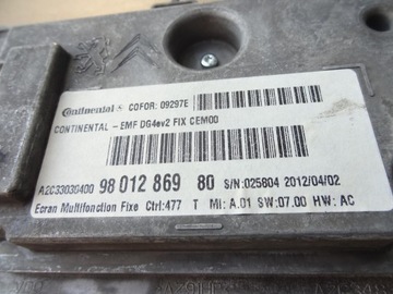 DISPLEJ NAVIGACE PEUGEOT 508 I 9801286980