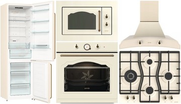 Solidny zestaw AGD GORENJE w stylu RETRO | Kremowy |5 elementów | Od ręki!