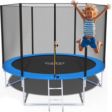 TRAMPOLINA OGRODOWA 312CM 10FT SIATKA + DRABINKA FUNFIT