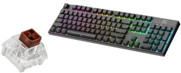KLAWIATURA MECHANICZNA LED DREAMKEY BROWN RGB