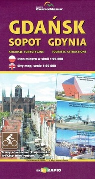 Mapa Gdańsk Sopot Gdynia atrakcje turystyczne