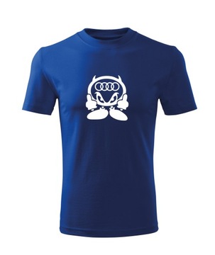 Koszulka T-shirt męska A83 AUDI TT R8 Q2 niebieska rozm L