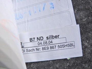 PODSUFITKA AUDI A4 B7 AVANT 8E9867505H