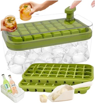 БОЛЬШОЙ КОНТЕЙНЕР ДЛЯ ИЗГОТОВЛЕНИЯ КУБИКОВ ЛЬДА ФОРМОВКА ДЛЯ ЛЬДА CUBE MAKER 64 ШТ. XXL