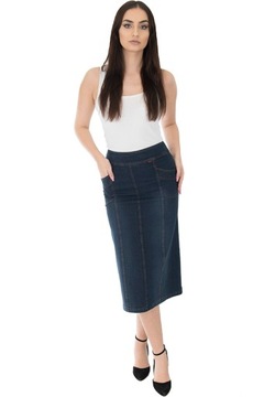 SPÓDNICA JEANS MAXI (38-58) KOLORY r.46