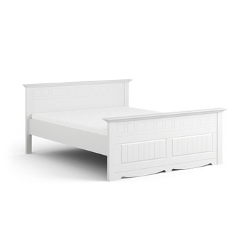 ŁÓŻKO 120X200 CM BIAŁE MŁODZIEŻOWE SOSNOWE DREWNIANE BELLUNO ELEGANTE