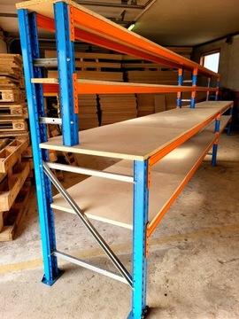 Stół magazynowy roboczy regał z nadstawką , biurka robocze przemysłowe