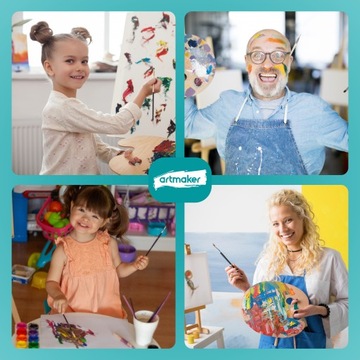 Zestaw Do Malowania Malarski Artystyczny Sztaluga Farby Płótna Dla Dzieci