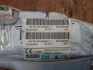 PEUGEOT 208 ZÁVĚS PRAVÁ 9804092280