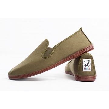 WYGODNE ESPADRYLE TENISÓWKI WKŁADANE khaki r. 45