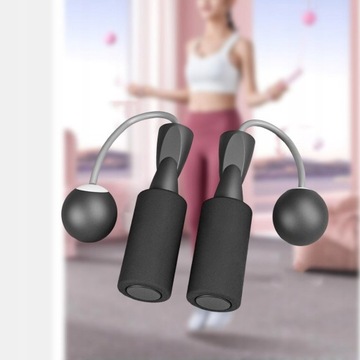 Утяжеленная скакалка без веревки с анти-черным шариком 30 мм