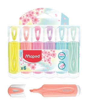 Zestaw zakreślacze pastelowe 6 kol. Maped Pastel