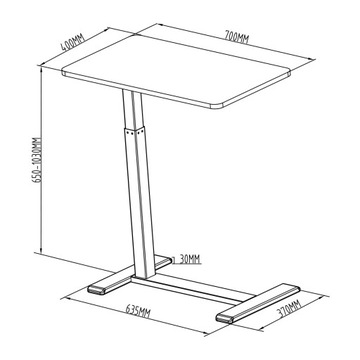 Эргономичный стол Стол для ноутбука Spacetronik, регулируемые колеса, белый