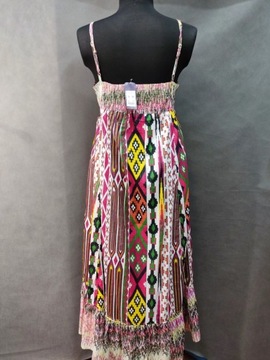 New look sukienka długa letnia aztecka bawełna 46