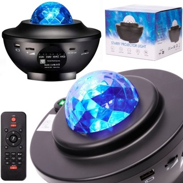 PROJEKTOR GWIAZD RZUTNIK NIEBA LAMPKA NOCNA LED GŁOŚNIK BLUETOOTH + PILOT