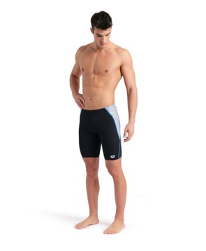 Spodenki treningowe Arena STARFISH SWIM JAMMER BLACK-WHITE MULTI 100