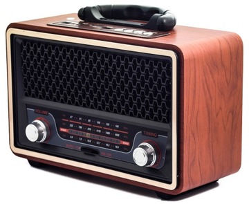 Радио в стиле ретро, ​​динамик Bluetooth, USB, AUX, SD, FM, AM, SW