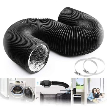 RURA WENTYLACYJNA ALUMINIOWA ELASTYCZNA PRZEWÓD fi 100mm 5m KANAŁ SPIRO