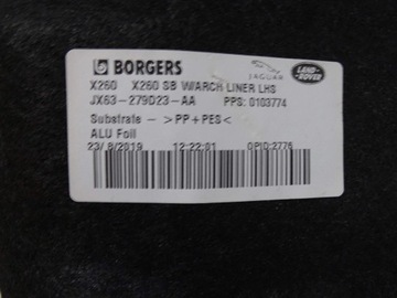 PODBĚH ZADNÍ LEVÉ JAGUAR XF X260 SB 2016-