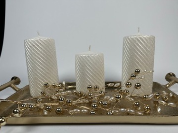 ОРНАМЕНТ-УКРАШЕНИЕ ВЕТКА ЗОЛОТЫЕ БУСИНЫ 40 СМ