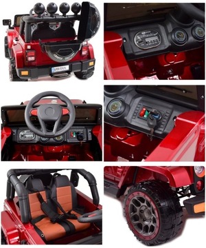 MEGA JEEP FULLTIME, NAPĘD 4X4, 1X12V ,WOLNY START/