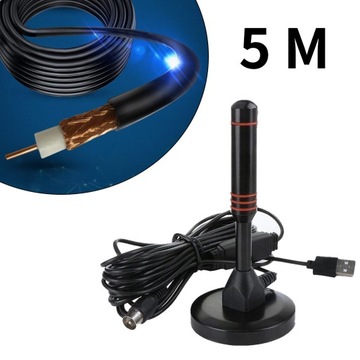 МОЩНАЯ АКТИВНАЯ ВНУТРЕННЯЯ АНТЕННА DVB-T2 FHD 4K MUX-8 LTE ТВ-УСИЛИТЕЛЬ МАГНИТ