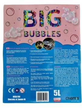 BIG BUBBLES Страна пузырей Жидкость для мыльных пузырей 5 л — мегапузыри