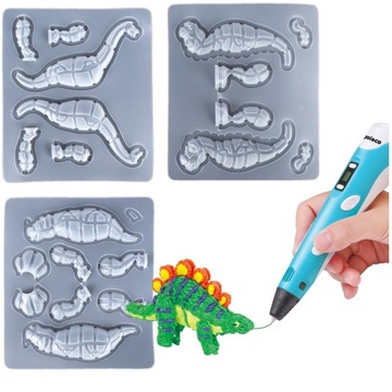 SZABLONY WZORY DRUKU DŁUGOPISEM DRUKARKĄ 3D DINO
