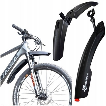 KOMPLET BŁOTNIKÓW 2x BŁOTNIKI LAMPKA NA ROWER MTB