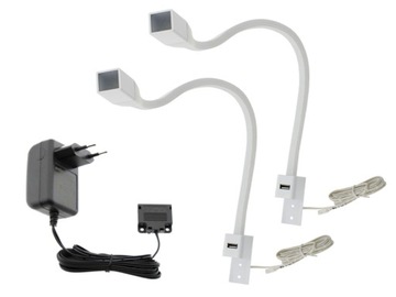 Zestaw lampek nocnych FLEXI LED do łózka sypialni