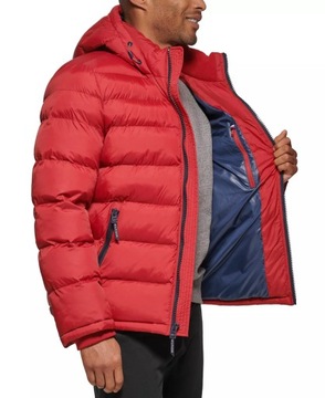 Tommy Hilfiger pikowana zimowa kurtka męska Quilted czerwona L