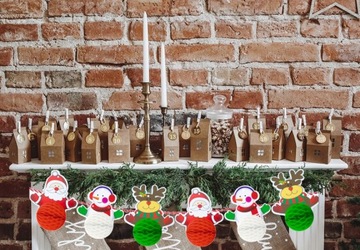 Адвент-календарь ДОМАКИ-гирлянды для детей на Рождество